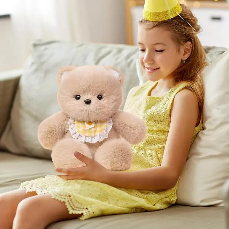 Bear Stuffed Animal Cute Plush Collection Doll Stuffed Animal Adorable Companion Multifunction Cozy Comfort Hugging Toy For