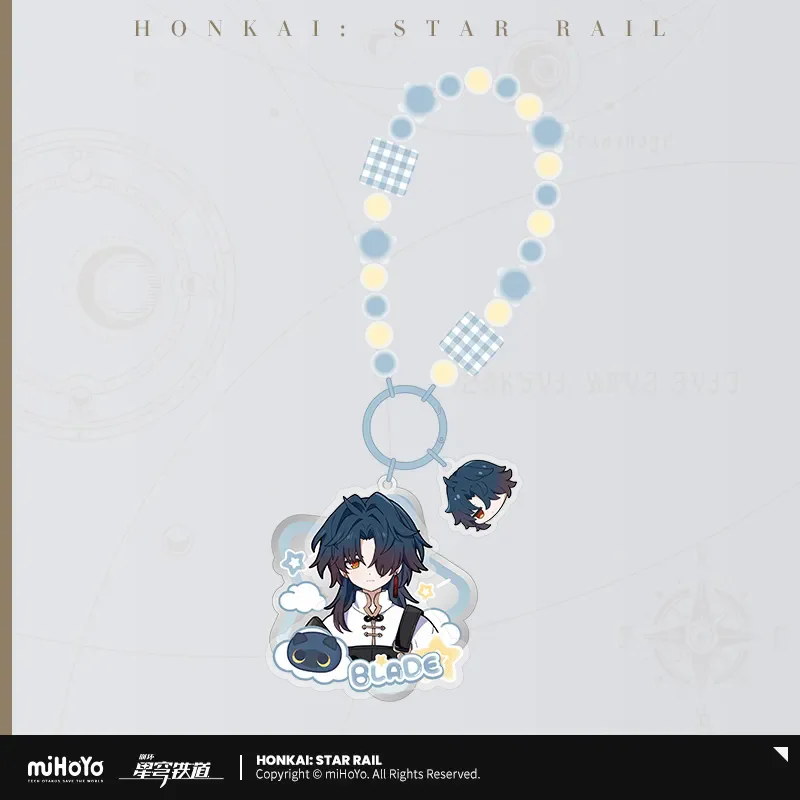 [Genuine] miHoYo Game Honkai Star Rail Male Dormitory Series Pendant Jing Yuan Dan Heng Blade Sunday Key Chain Cosplay Xmas Gift 2