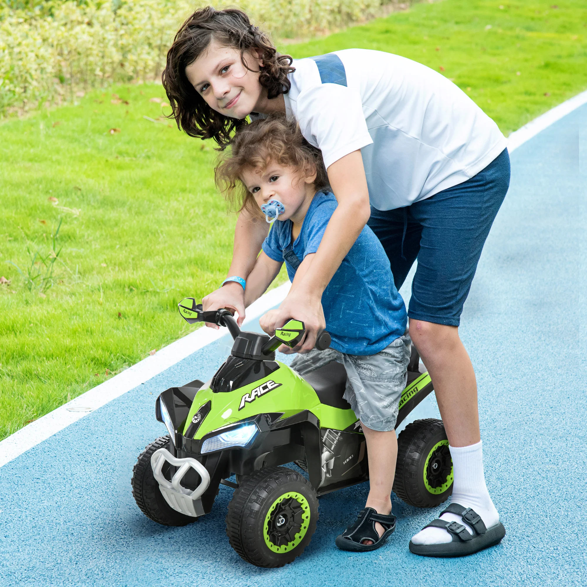 Afbeelding 8: Autoritten, kinderauto's, 18-36 maanden, kinderen, groen, loopauto's, trapauto's, kinderspeelgoedauto's, kinderauto's