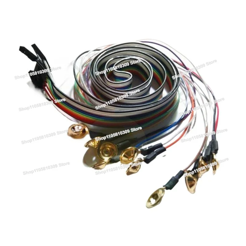 Gold-plated Disc-shaped Advanced EEG Brain Electrode Line, Various EEG Modules DIY Test