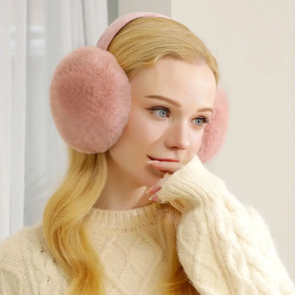 Ear Cap Plush Earmuffs Comfortable Thicken Folding Foldable Earmuffs Earflap Windproof Winter Ear Cover Riding