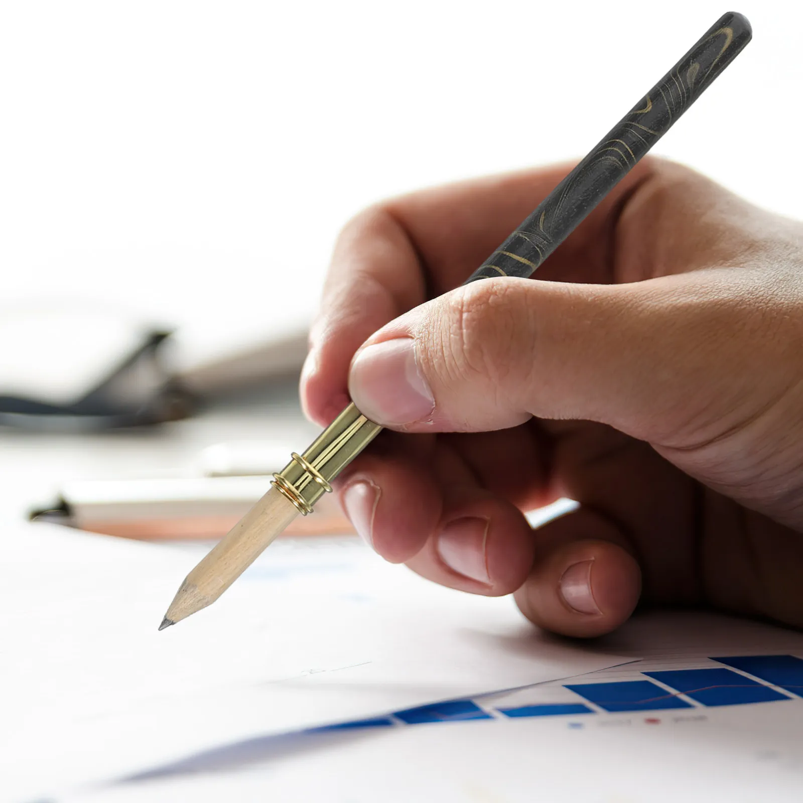 

Bamboo Pencil Extender High Hardness Not Easily Deformed Simple Insert Tighten Design Comfortable Texture Exquisite Workmanship