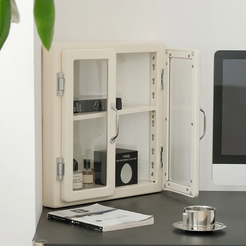 Triangle Cabinet Home Retro Corner Cabinet Light Luxury Internet celebrity Desktop Glass Display Corner Cabinet Storage Locker