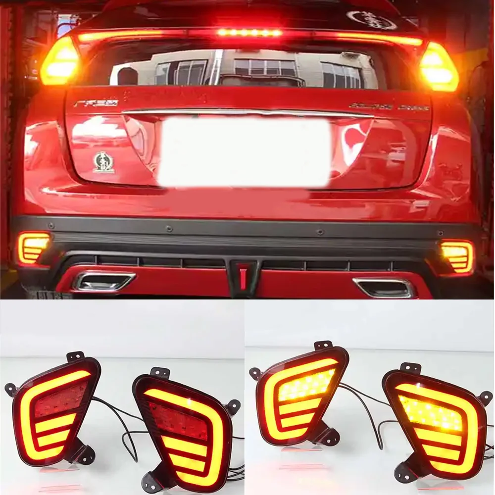 For Mitsubishi Eclipse Cross 2018 2019 Reflector Rear Bumper Light Multi-functions Rear Tail Light LED Auto Brake Light
