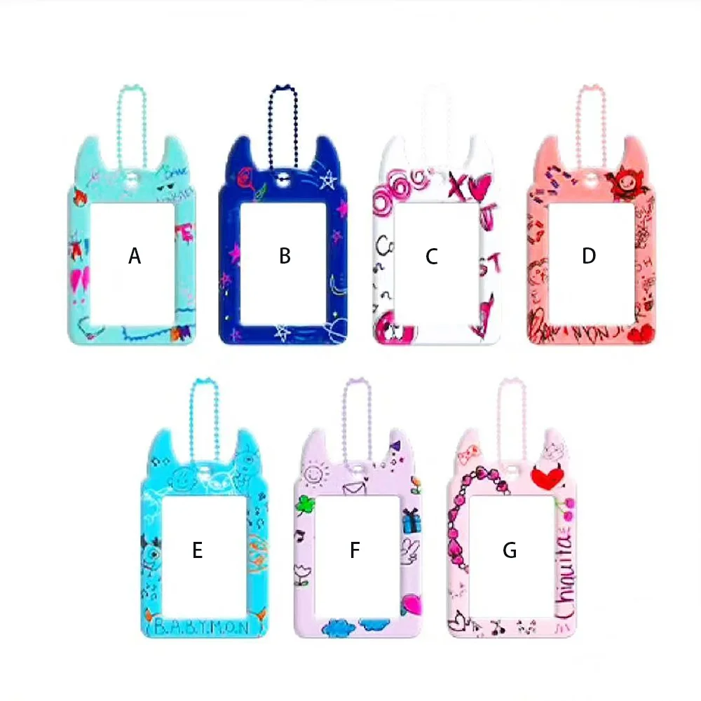 Kpop BabyMonster Pop-up Store Card Holder Keychain Photo Card Protective Cover Pendant AHYEON RUKA PHARITA RORA Fans Collection