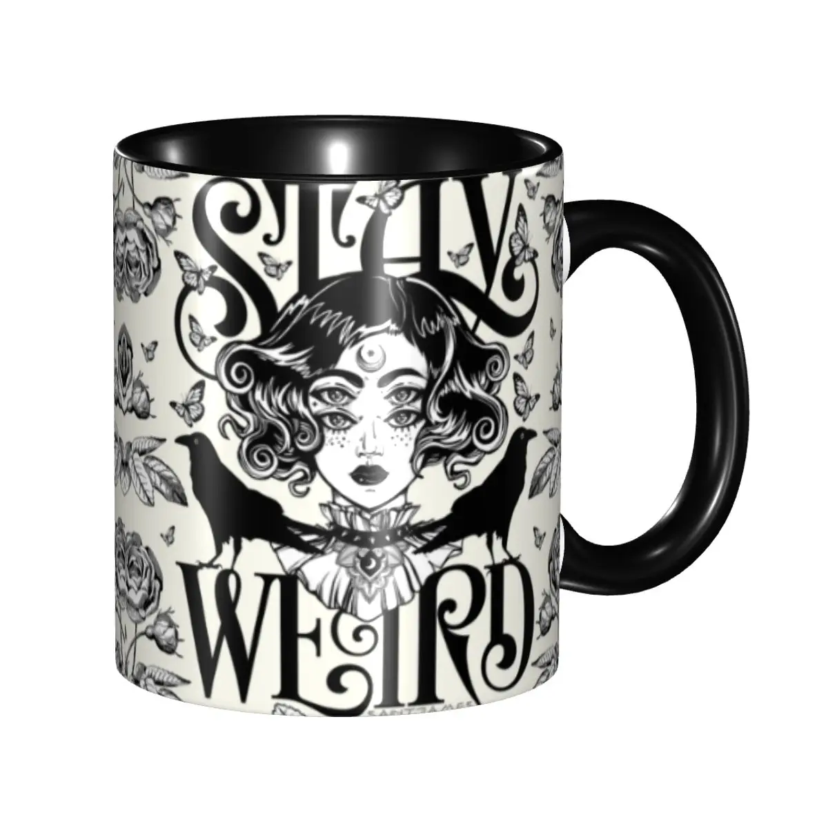 

Stay Weird Coffee Mugs DIY Customized Halloween Witch Ceramic Mug Cup Creative Gift