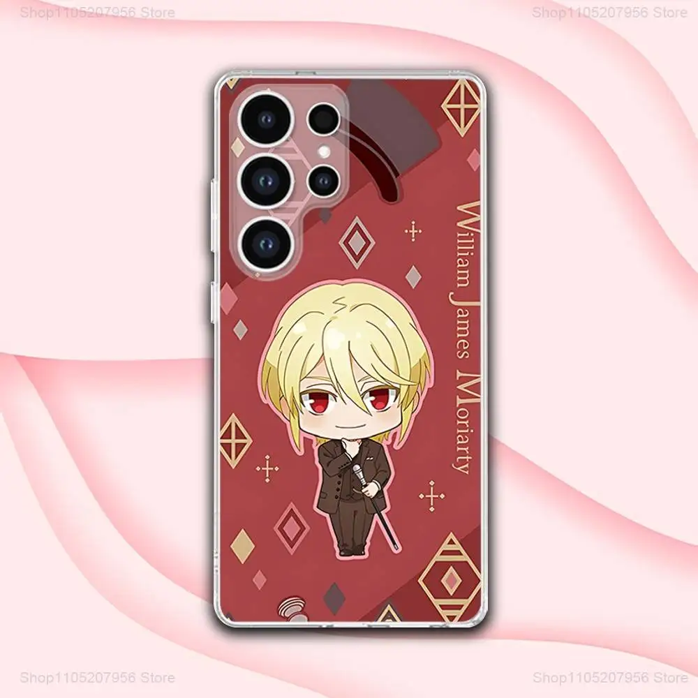 M-Moriarty Comics P-Patriot Phone Case For Samsung A30,71,51,S9,10,20,Ultra,FE,Lite,S25,24,22,23,21,PIus,Transparent, Silicone