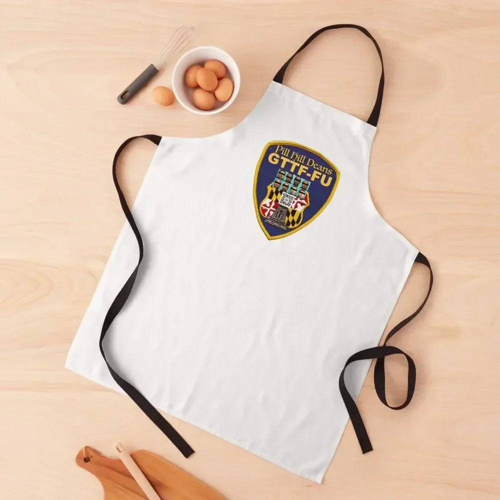 

Pill Hill Deans GTTF-FU Badge Apron Restaurant women's work man chef uniform with pockets Apron