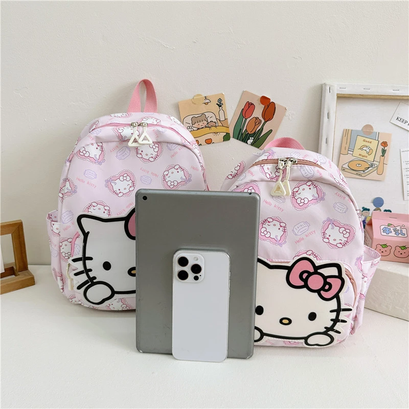 Sanrio Hello Kitty Kuromi Cinnamoroll Kawaii zaini Cute Cartoon My Melody Pochacco pompon Purin Storage School Bag Sac A Dos