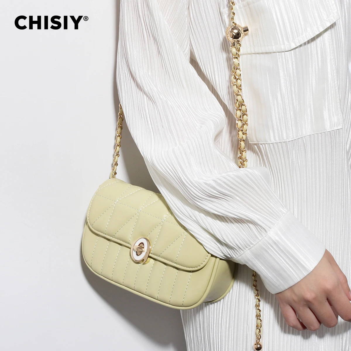 CHISIY Original handmade minimalist mini European and American chain fashion commuting single shoulder crossbody bag