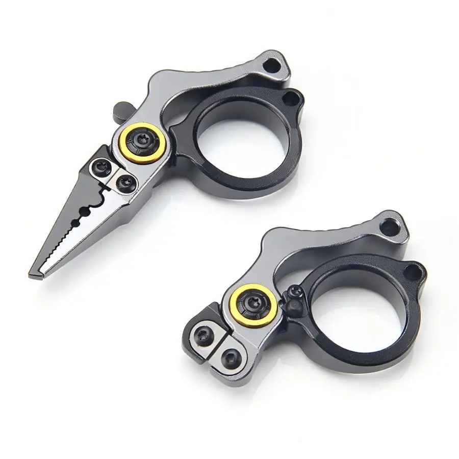 

Fishing Scissors Pliers Aluminum Alloy,Tungsten Steel,Portable Fishing Tool with Lock, Open Loop,Lead Press,Fishhook Tying