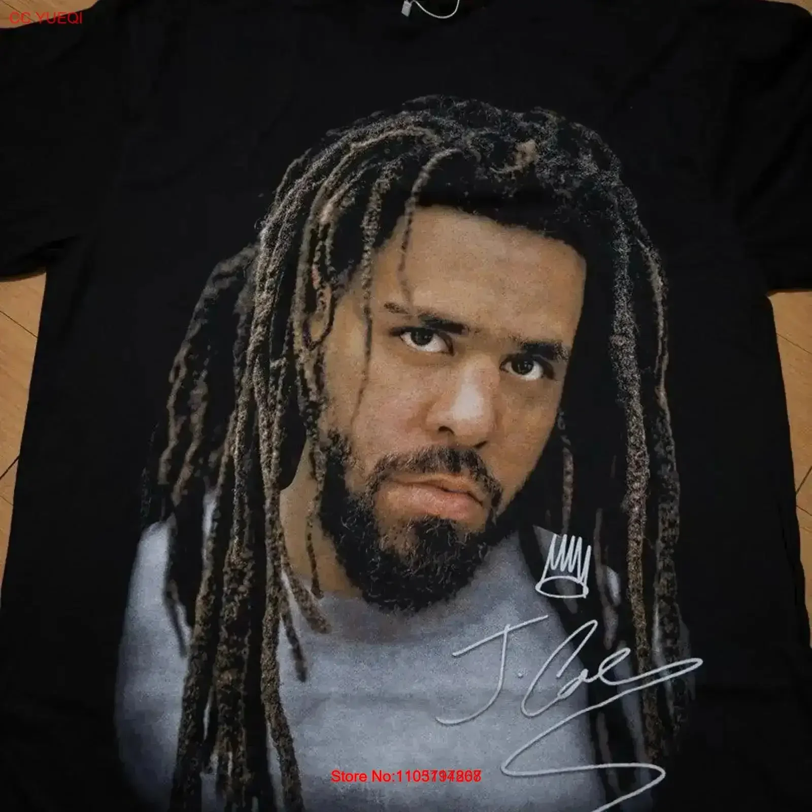 J Cole Hip Hop Rap basic black 90s Retro T shirt NH17095 vintage Washed Versatile graphic Stylish designer clothes homme