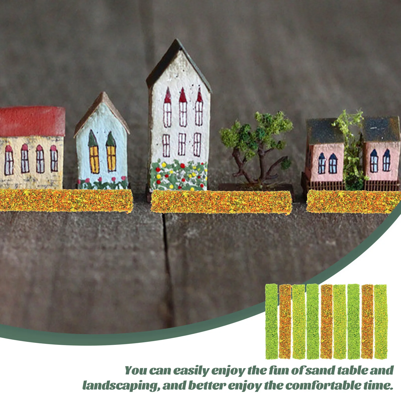 

15 шт., имитация куста, кластер для Diy, песочный стол, куст, растительные группы, поддельные кустарные полоски, декор, миниатюрное ландшафтное моделирование