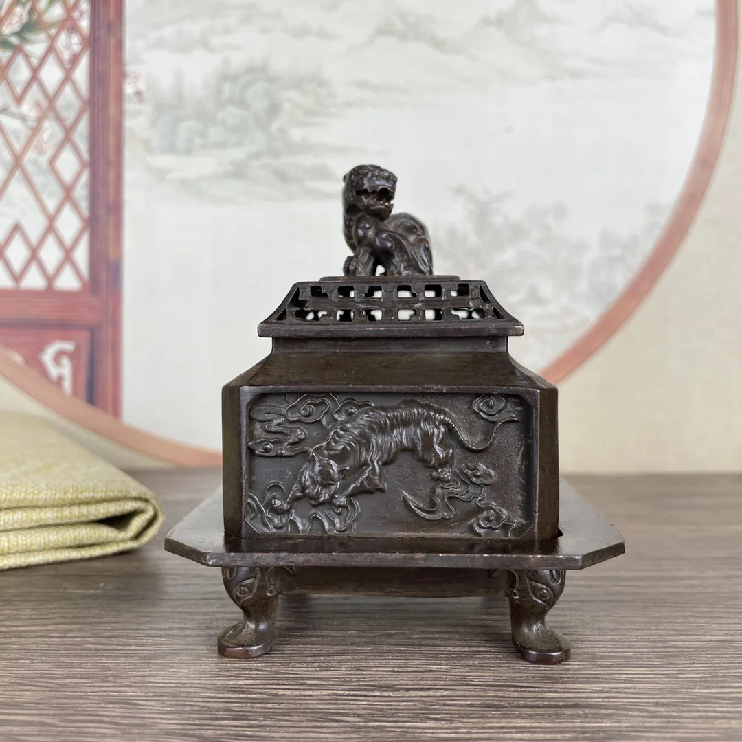 Archaizing Bronze Green Dragon White Tiger Red Sparrow Xuanwu Four Divine Beasts Three Story Aromatherapy Stove Home And Office