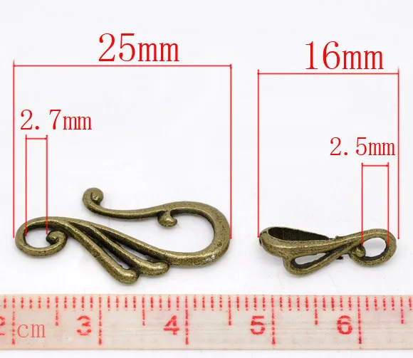 7 Sets Zinc Metal Alloy Toggle Clasps Findings Musical Note Antique Bronze DIY Jewelry Making 25mm X13mm 16mm x5.5mm