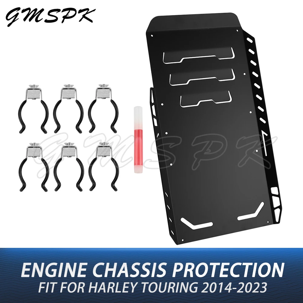 

Fit for Harley Touring 2014-2023 Road King Street CVO Road Glide Limited Motorcycle Skid Plate Lower Engine Chassis Protection