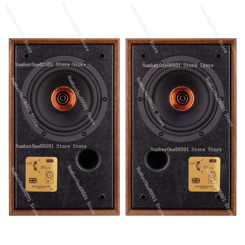 5.25 Inch Coaxial Passive Bookshelf Speakers for Desktop HiFi Studio Monitor High Fidelity Wooden