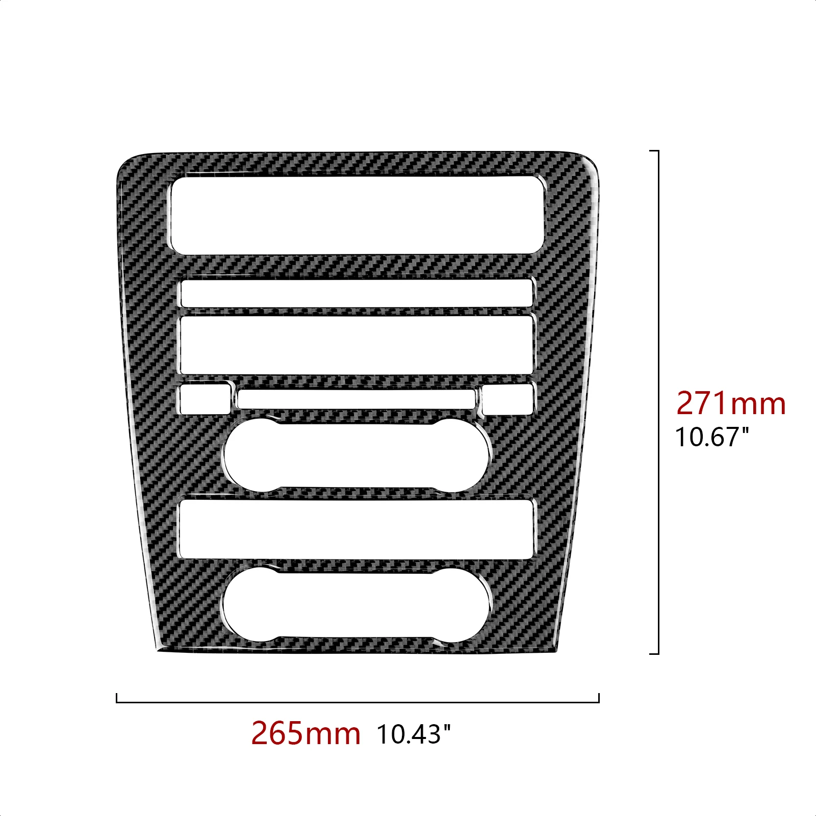 For Ford Mustang GT Shelby (2010-2014) Carbon Fiber Interior Sticker Car Center Console CD Volume Climate Adjust Panel Cover