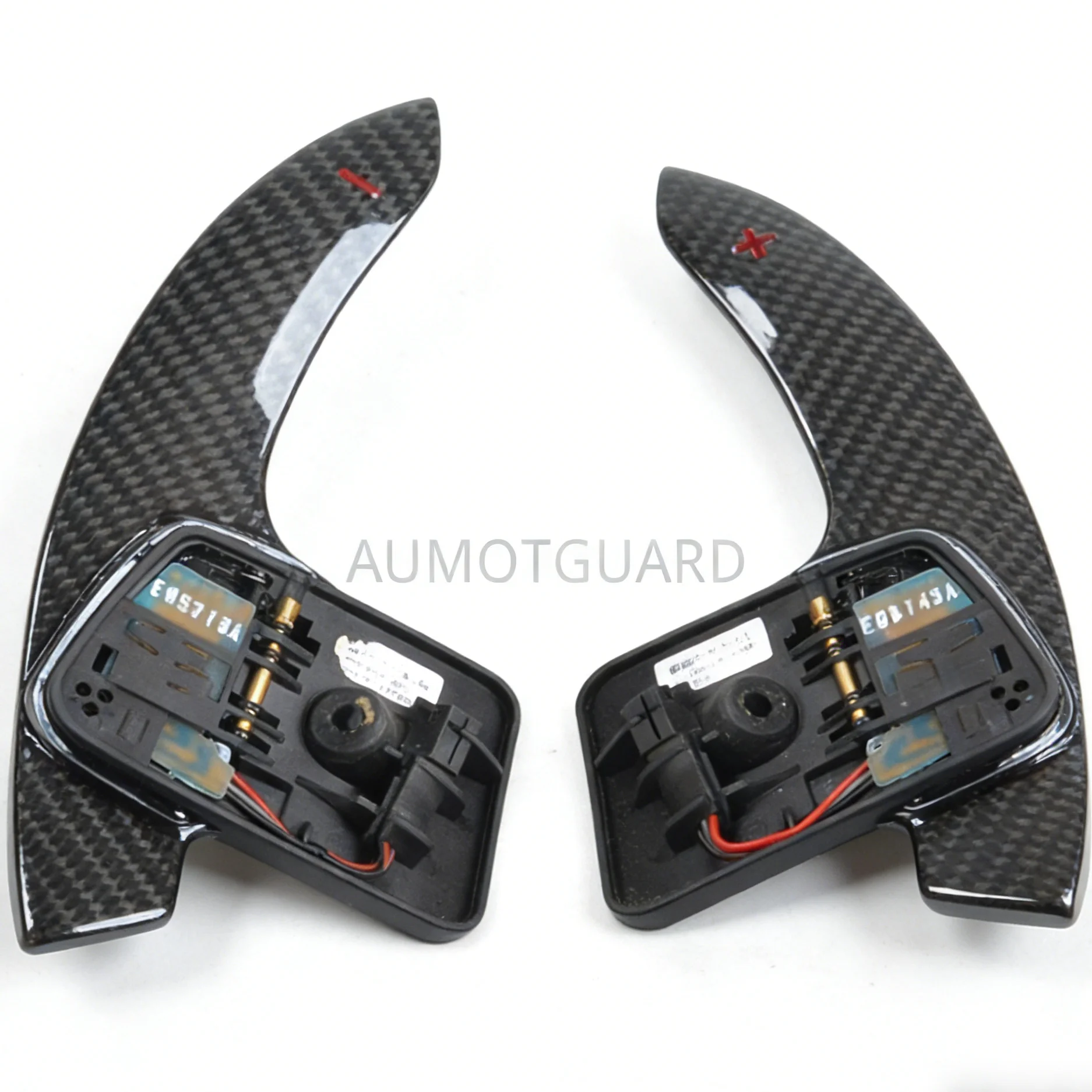 Carbon Fiber Steering Wheel Shifter Paddle For Jaguar Xel Xk Xe E-pace X-type For Land Rover Range Rover Lr Freelander Discovery