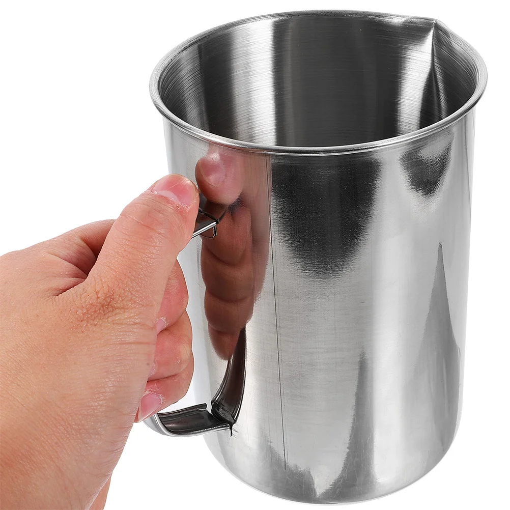 

1pcs 2000Ml Stainless Steel Measuring Cup Wide Mouth Laboratory Beaker Scaled Container For Kitchen Baking Milk Syrup Lab Use
