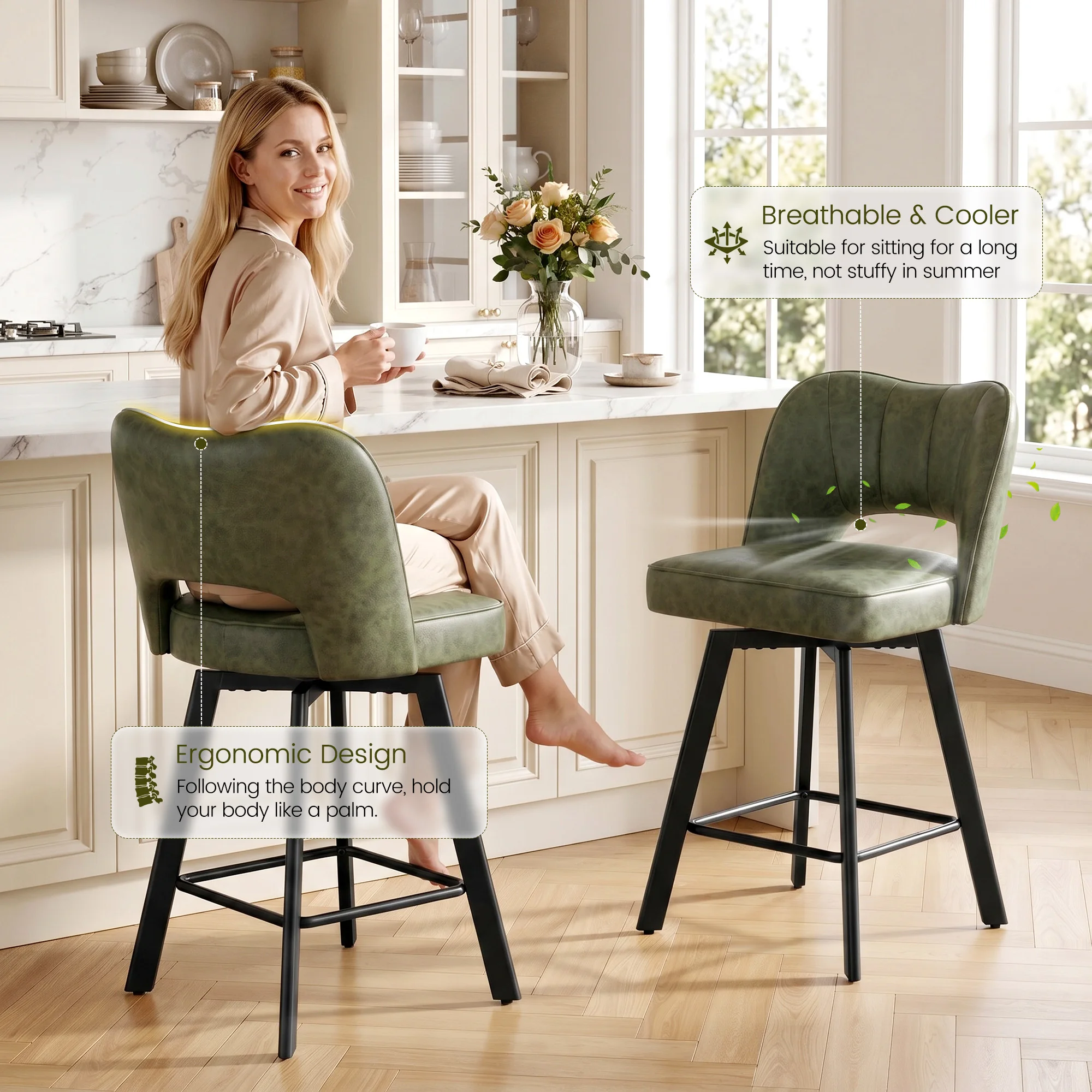 Thumbnail 3 - #7 Swivel Bar Stools Sale