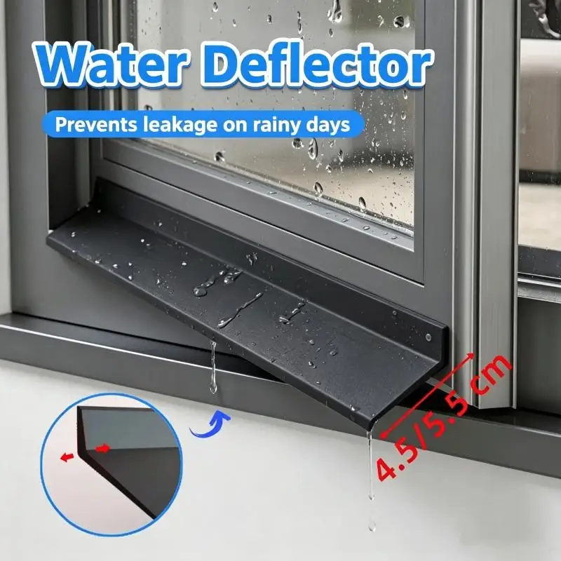 Silicone Window Rain Barrier Strip 2M Freeze Resistant Water Blocker for Cold Weather Window Door Sill Leak Sealing