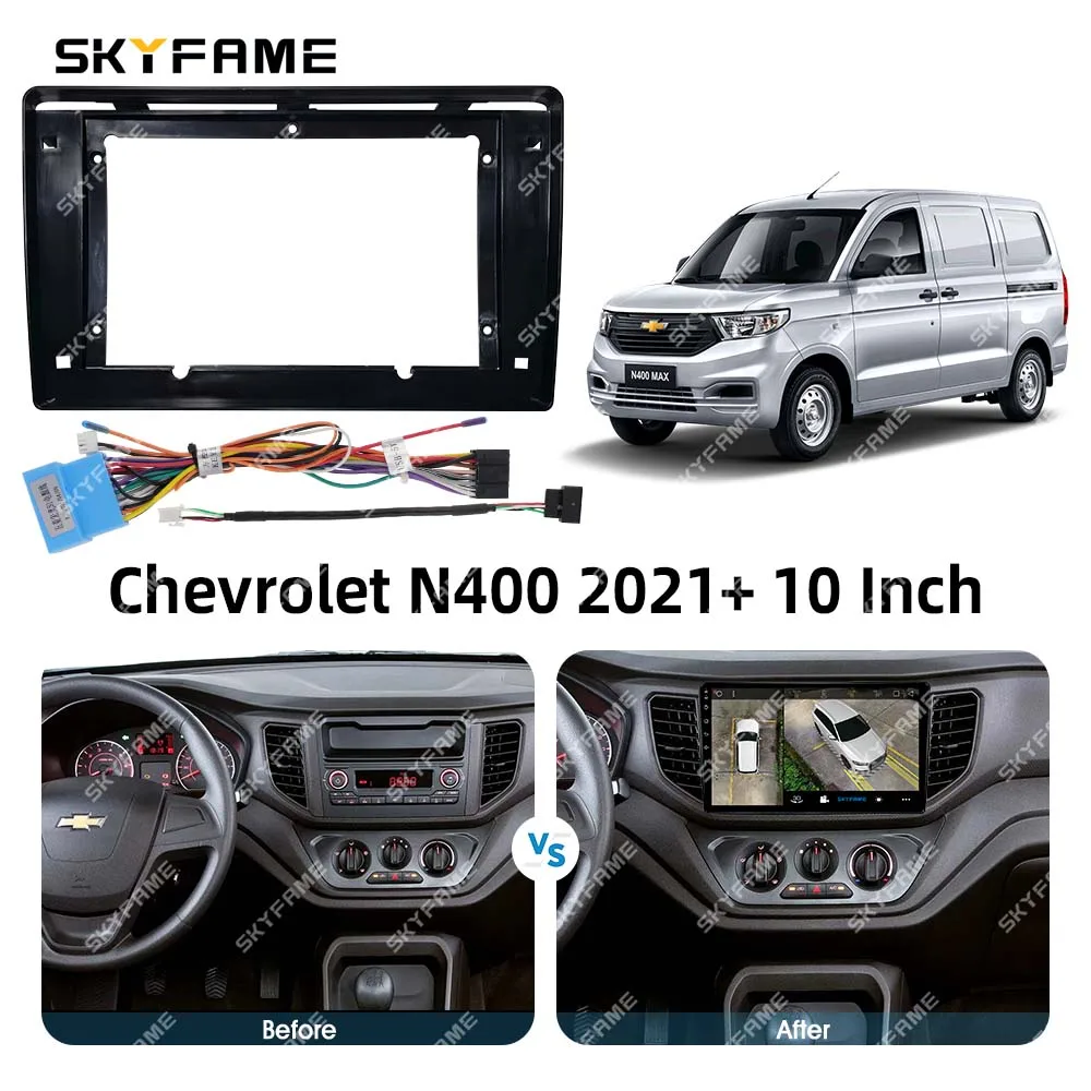 SKYFAME Car Frame Fascia Adapter Android Radio Dash Fitting Panel Kit For Chevrolet N400