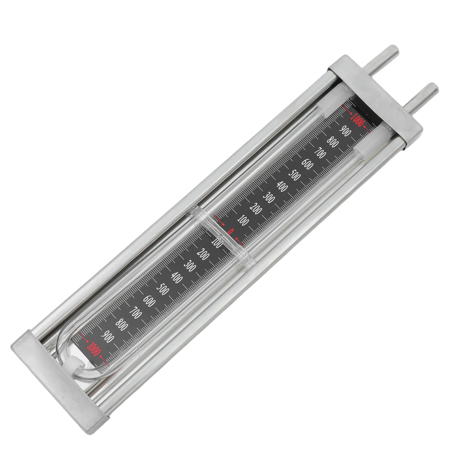 Gas Manometer Water Column Pressure Vacuum Tube Accuracy Gauge Silver Tester for
