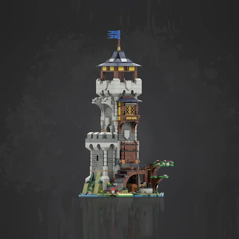 Spot medieval castle model MOC sentry watchtower modular technology gift holiday assembly puzzle children's toy set building blo