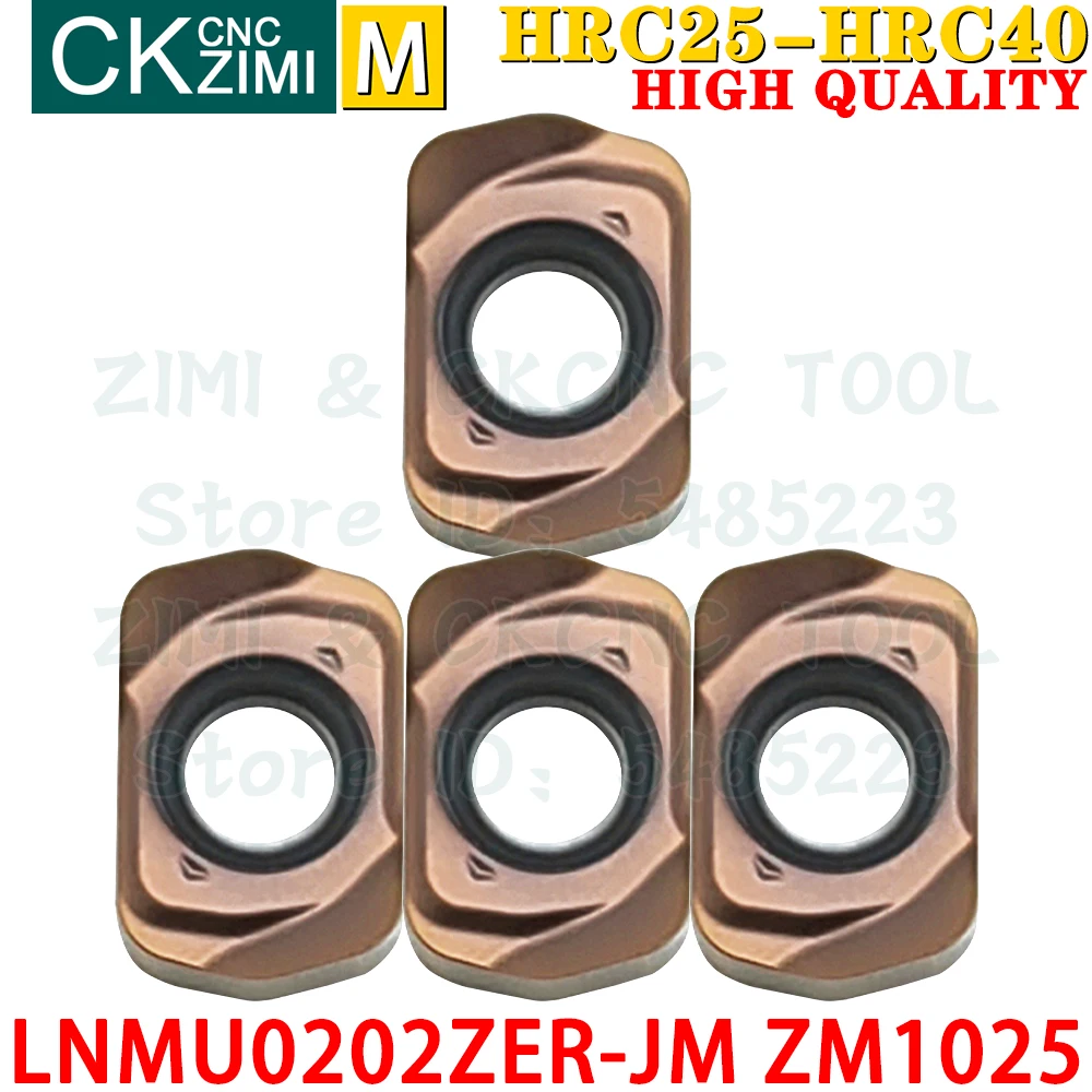 LNMU0202ZER-JM ZM1025 LNMU 0202ZER JM Carbide Insert Fast Feed Milling Insert Tool EXN02R CNC Metal Lathe Indexable Milling Tool