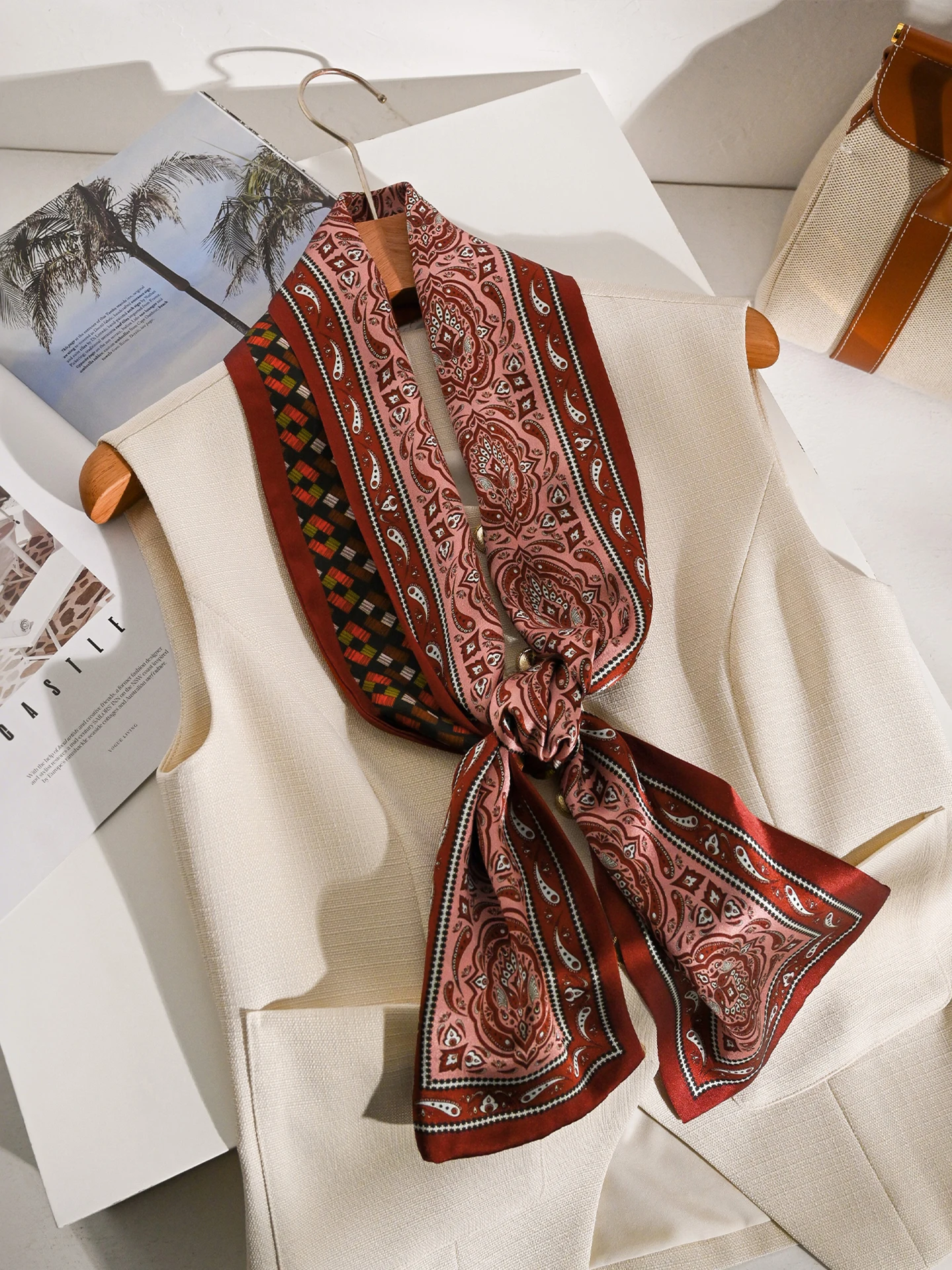 エレガントな両面シルクスカーフ、高級杭州シルクネクタイ、女性用ドリフティングベルト、長方形ショール、あらゆる年齢層向け