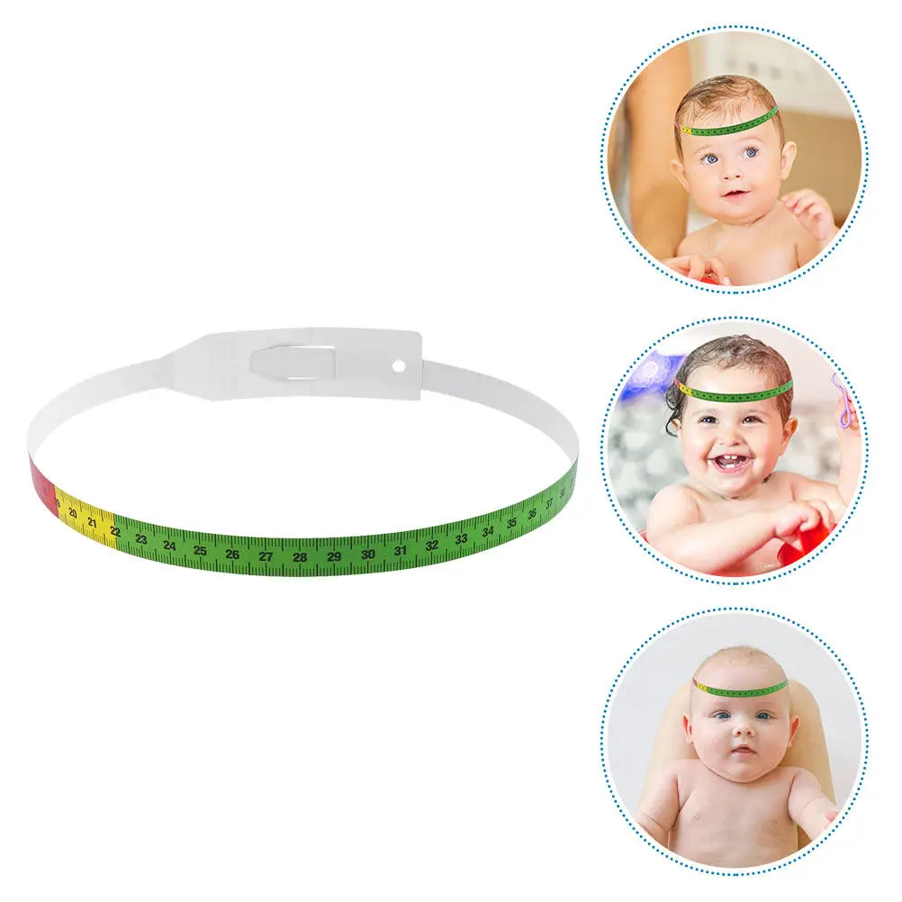 2Pcs Infant Head Circumference Measuring Tape Soft Flexible Plastic Arm Measuring Ruler Accurate Growth Tool for Babies Kids