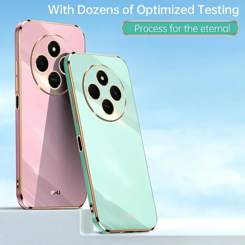 Redmi 14c 4G 케이스 용 케이스 커버 Xiaomi Redmi 14c 4G 용 소프트 TPU 케이스 지문 방지 카메라 보호 커버