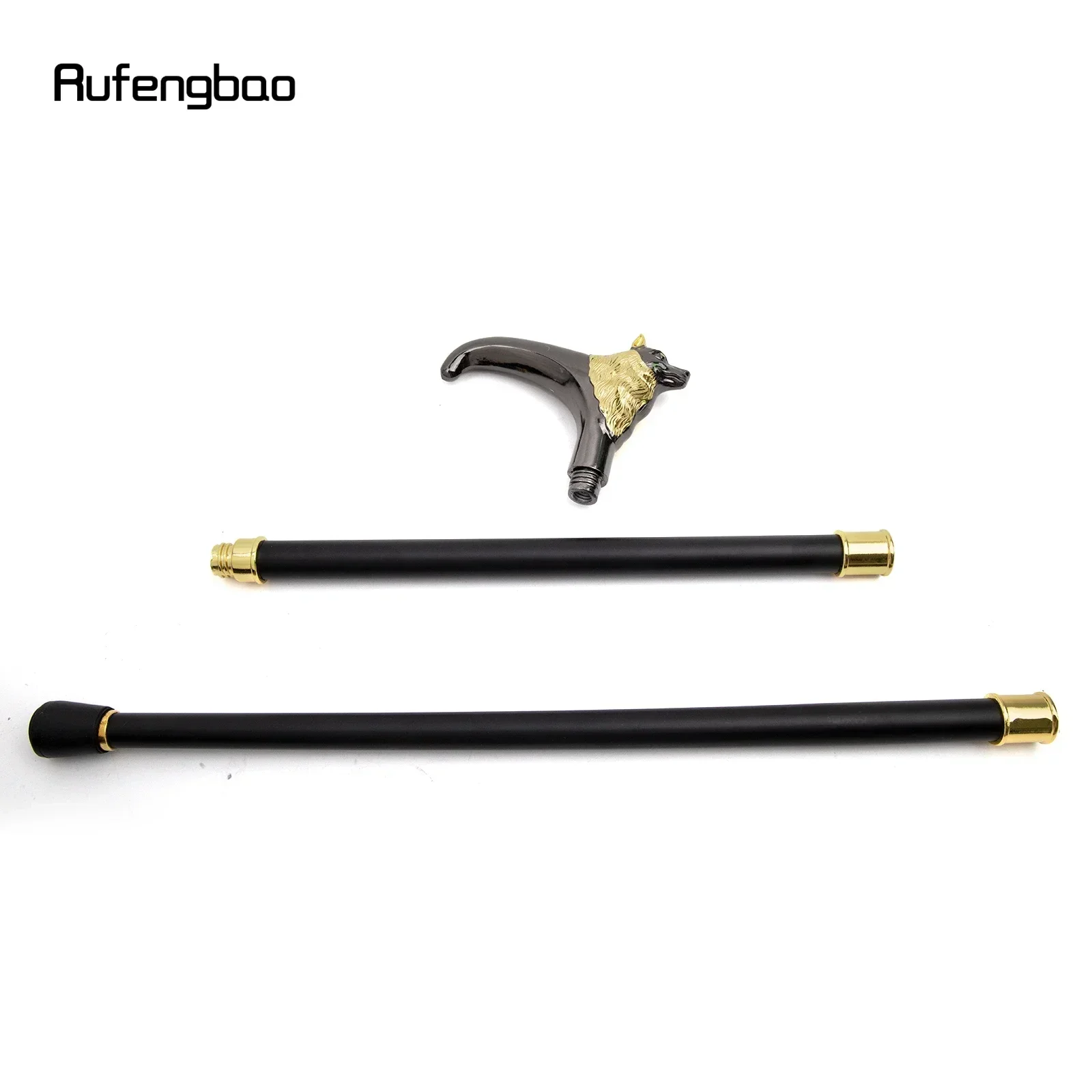 Золотая, черная роскошная модная трость с изображением лисы и животных, декоративная винтажная декоративная палка для косплея, стимпанка и повседневного использования