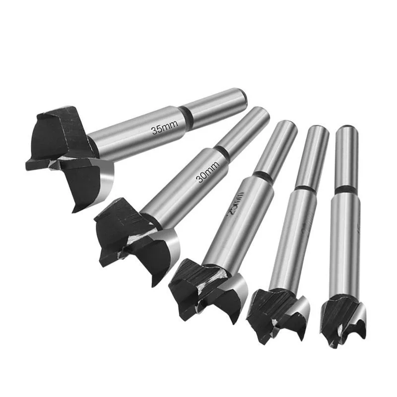 1/5pcs Steel Forstner Drill Bit Woodworking Flat Wing Drilling Reaming Hinge Drill Bit DIY Furniture Hole Opener Cutting Tools