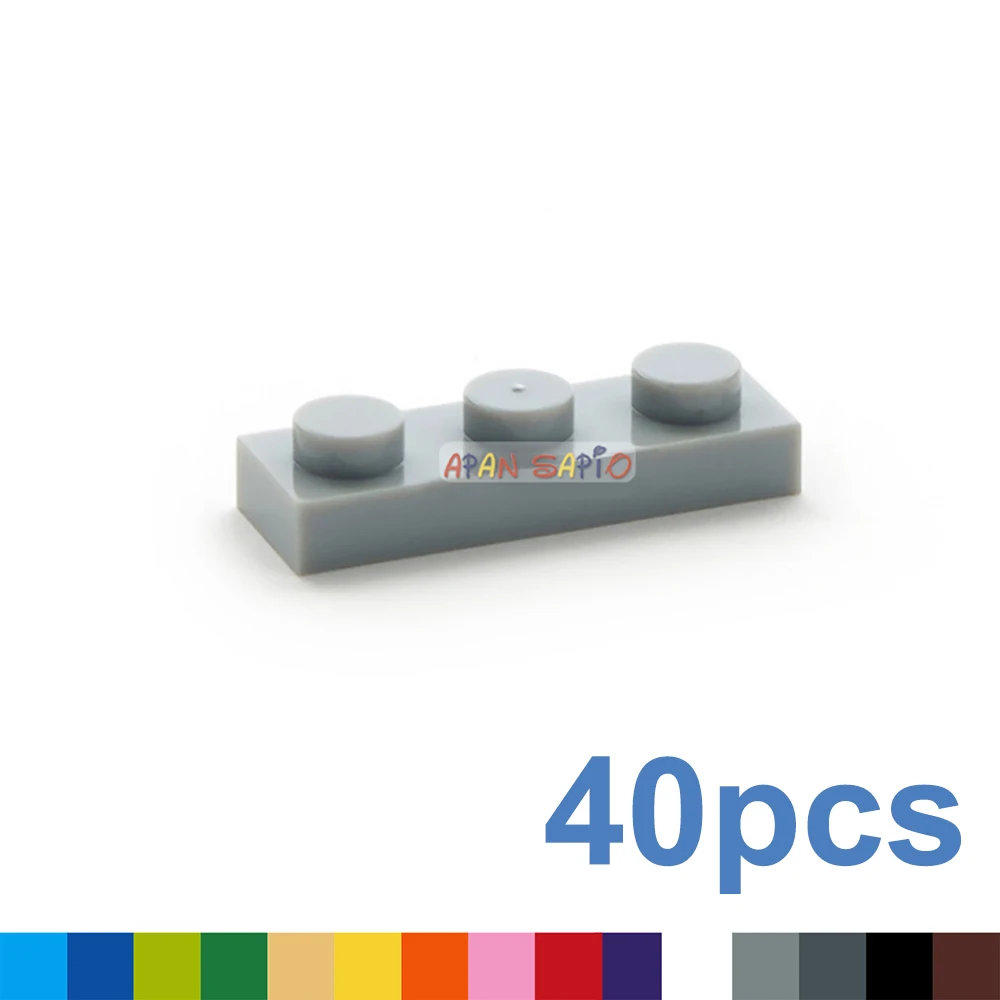 40pcs/lot DIY Blocks Building Bricks Thin 1X3 Educational Assemblage Construction Toys for Children Size Compatible With 3623