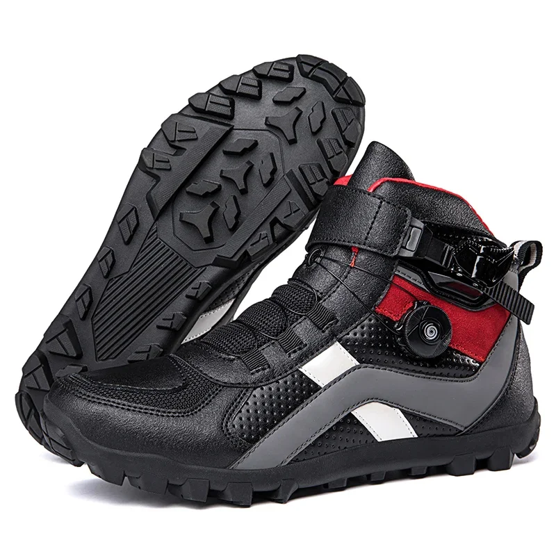 

Men's Motorcycle Motocross mid Shoes Non-slip Wear-resisting Motos Motorcyclist Enduro Boots Moto Touring Riding for all season