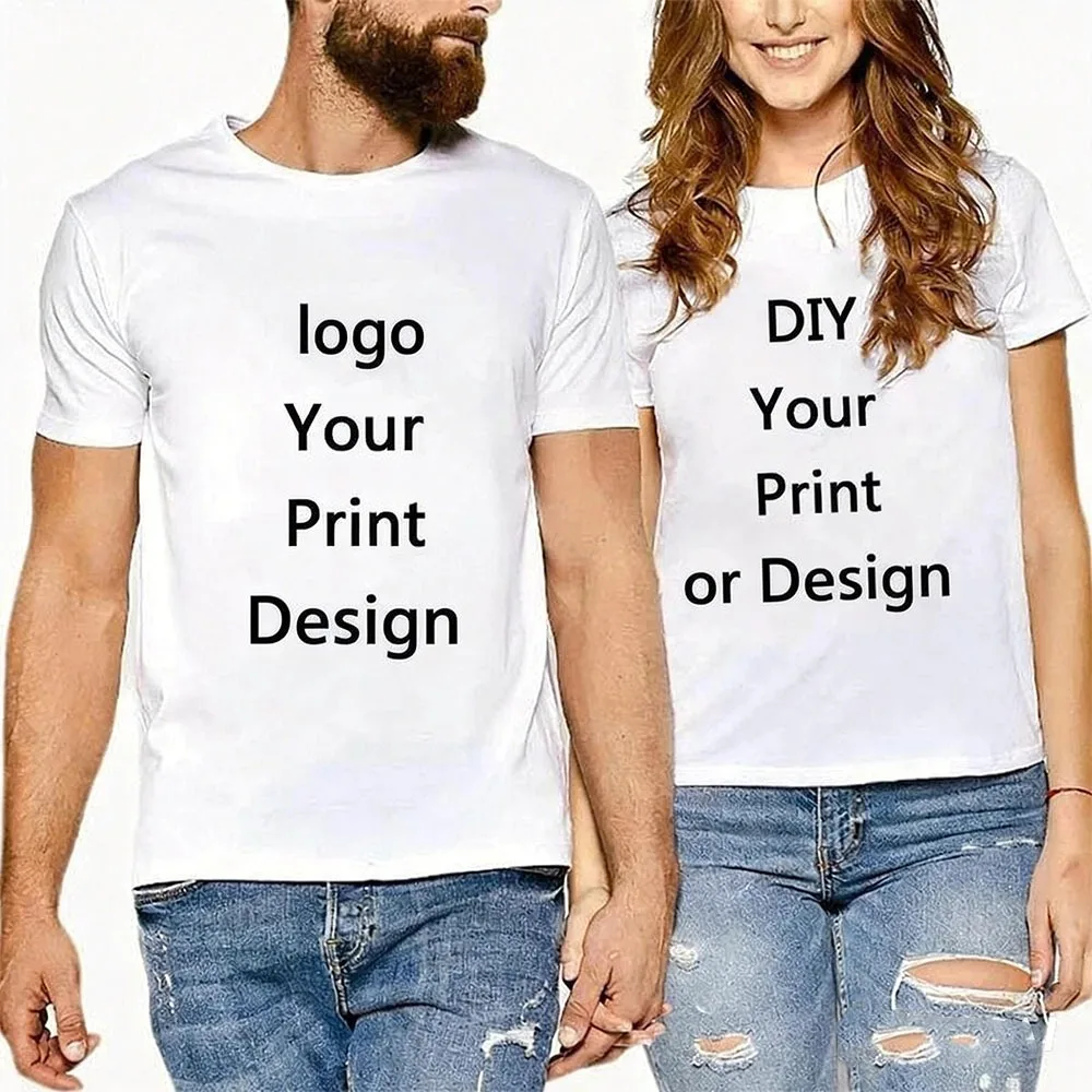 Customized Printed Leisure T Shirt Harajuku Women Tee DIY Your Like Photo or Design 11color T-shirt Fashion Custom Men Tshirt