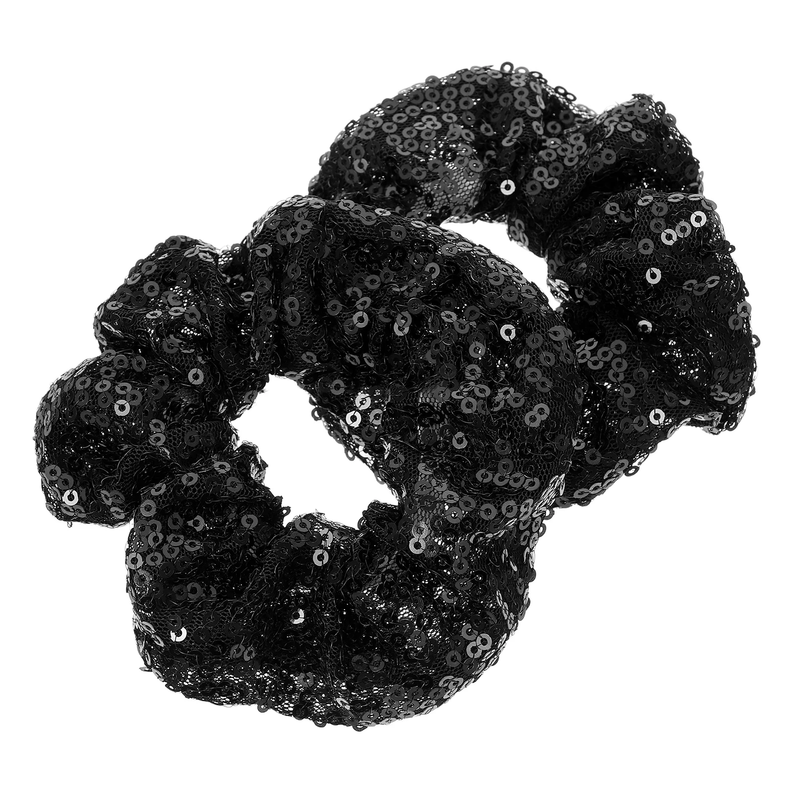

2pcs Sequin Tie Elastic Christmas Hair Ring Colorful Scrunchie Accessories Women Hairpin Sturdy Durable Long Use Hair Care