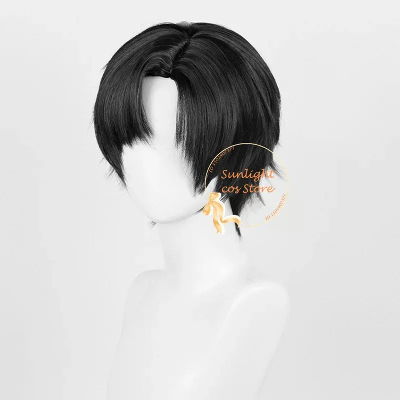 애니메이션 에일리언 스테이지 이반 코스프레 가발 제인 오스본 코스프레 가발 30cm 짧은 검정색 내열성 합성 헤어 할로윈 + 가발 캡