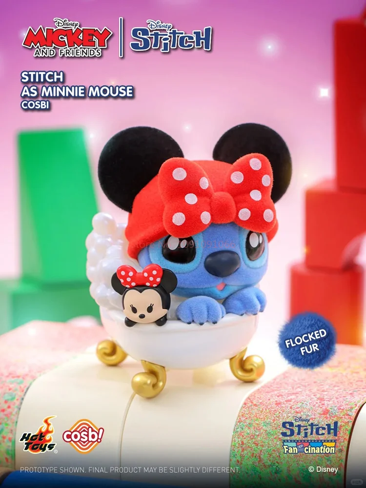Stitch Fan Cination Series Mickey y Frineds Stitch Cosbi caja ciega llavero Disney Anime juguete para regalo coleccionable