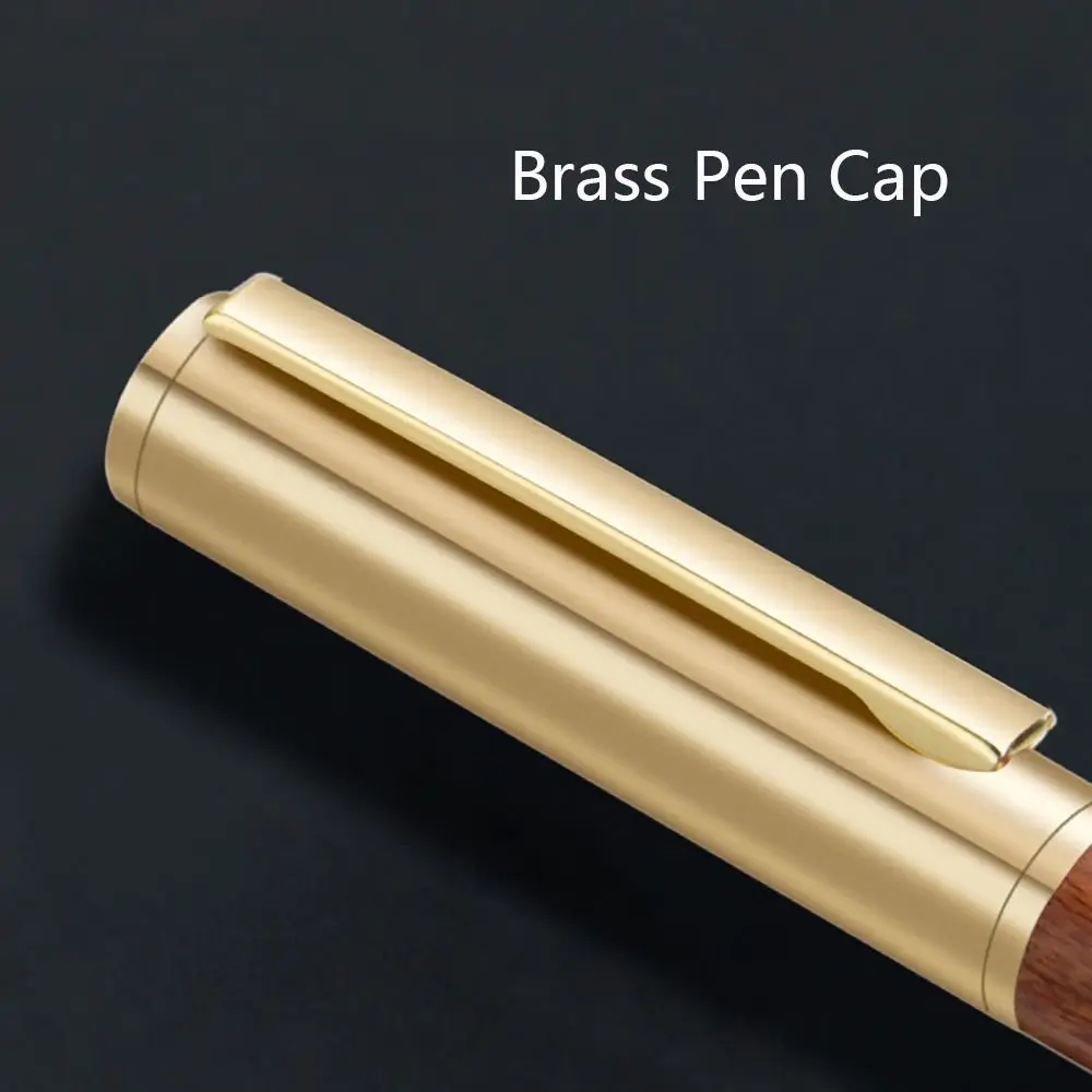High Quality Wood Body Ballpoint Pen Business Students Gift Fountain Pen Brass Neutral Pen Students Gift