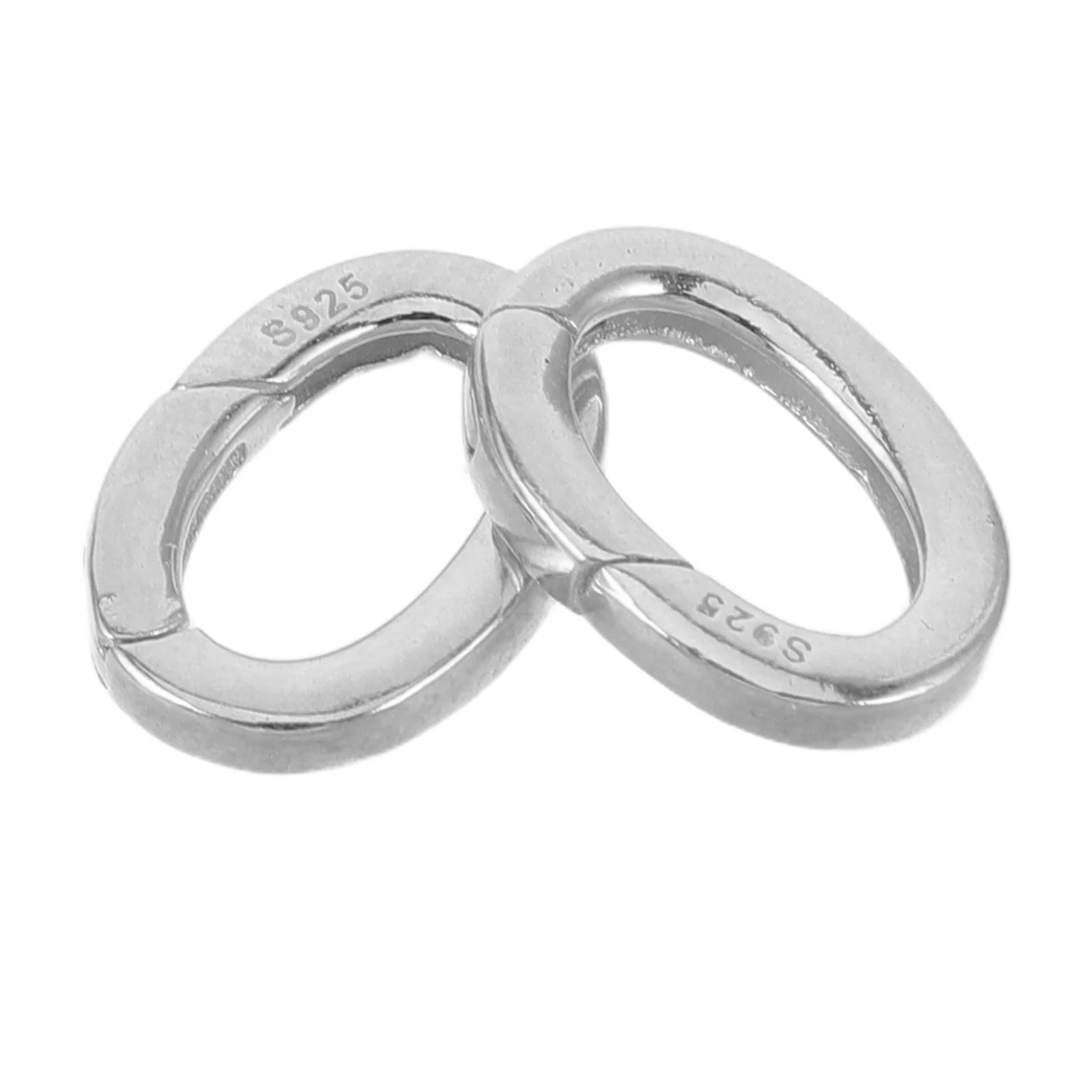 

2 шт. пружинная застежка 0,5 "X 0,4" серебряные металлические принадлежности для изготовления ювелирных изделий для ожерелья, браслета, разъемы, подвеска «сделай сам», залог