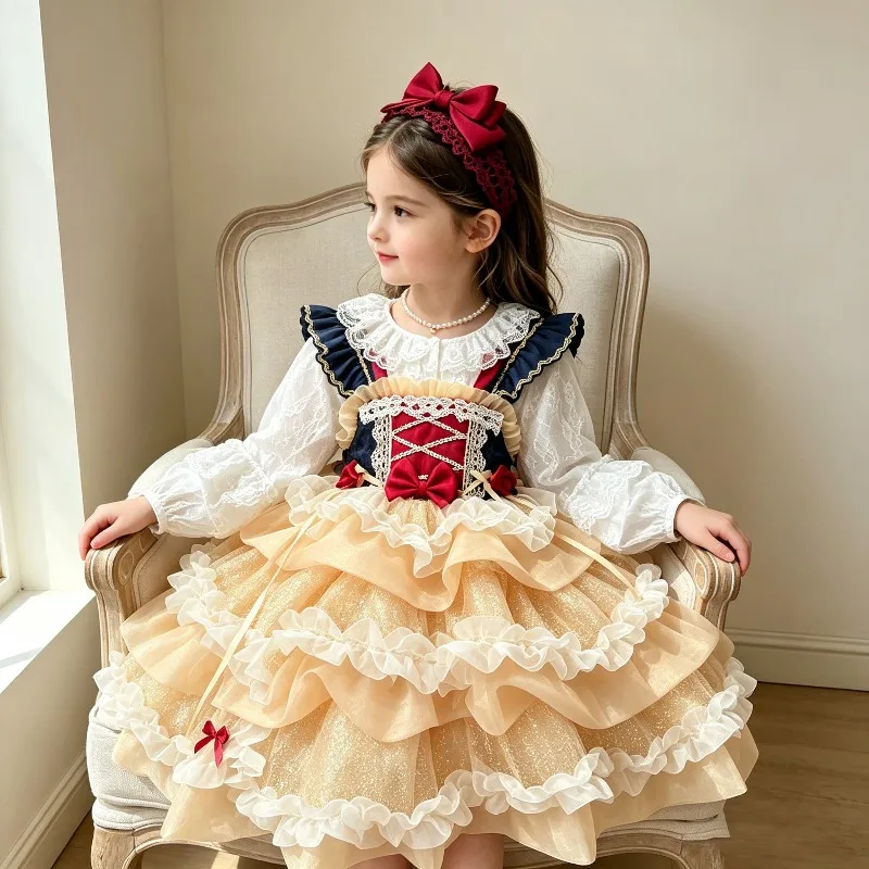 snow-white-kids-lolita-princess-dress-red-bow-decor-multi‑layer-glitter-tulle-tutu-skirt-children-cosplay-birthday-party-costume
