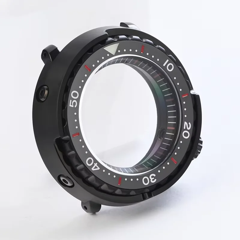 Watch Parts Heimdallr 47mm Black PVD Coated Stainless Steel SBBN Tuna Dive Watch Case Sapphire Ceramic Fit For NH35/36 Movement