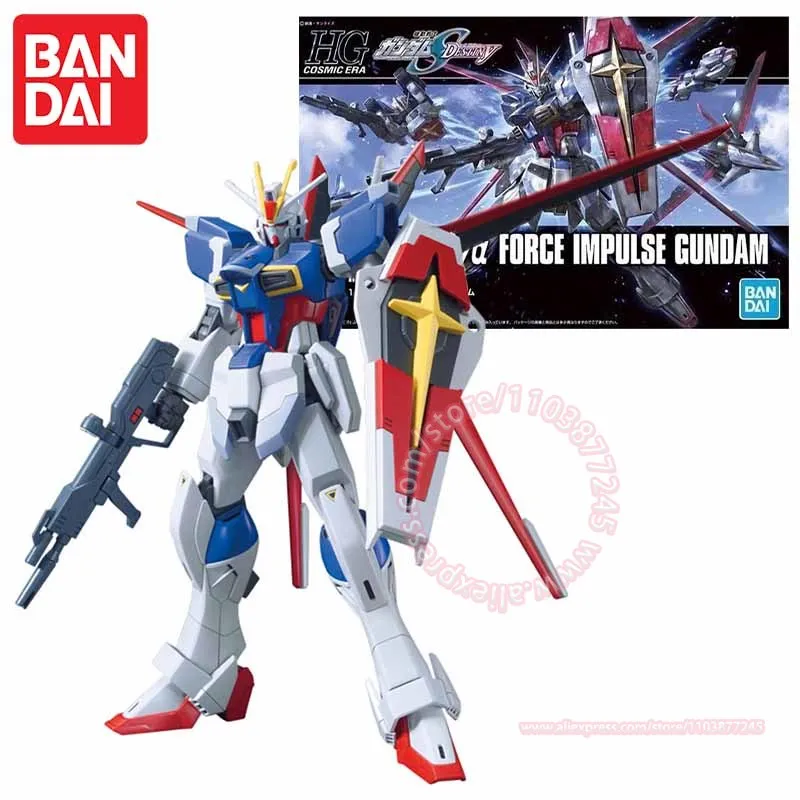 BANDAI HGCE 1/144 ZGMF-X56S FORCE IMPULSE GUNDAM MOBILE SUIT Action Figure Children's Toy Desktop Ornament Birthday Gift