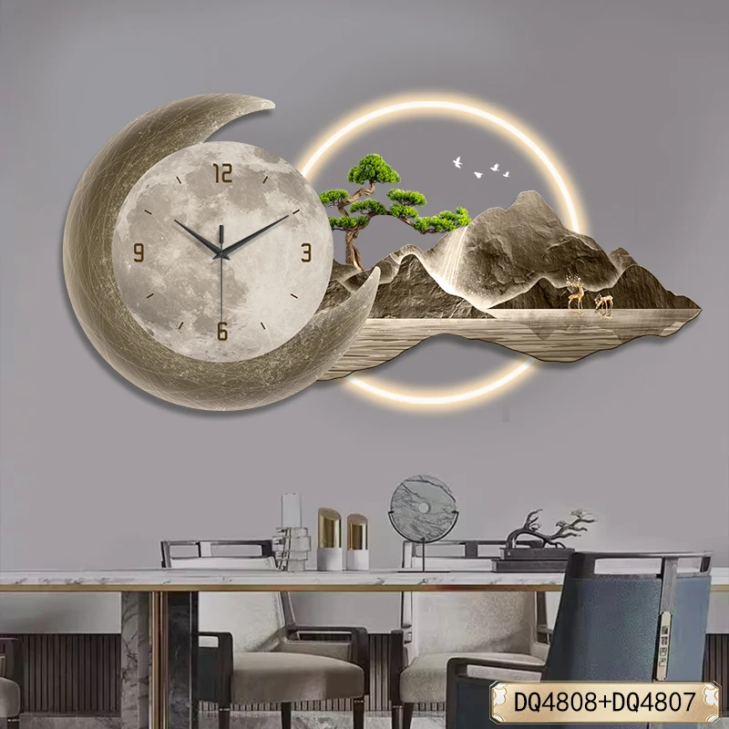 Interior Aesthetic Wall Clocks Creative Nordic Restaurant Silent Wall Watch Fashion Minimalist Horloge Living Room Decoration