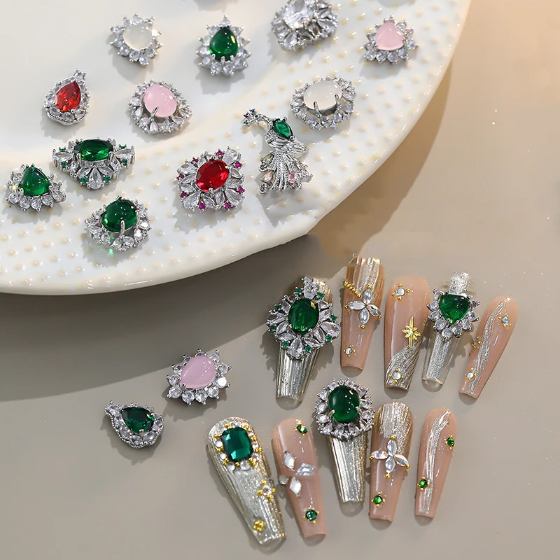 1 stks Opaal Zirkoon Kristallen Steentjes Nail Art Sieraden Decoraties Nagels Accessoires Charms Benodigdheden