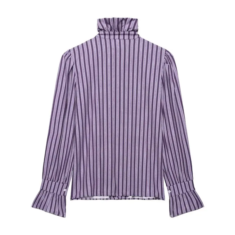 

Spring 2025 Women's Faion Long Sve irt Design Sense Commute Slimming Versatile Wooden Collar Casual Loose Fit