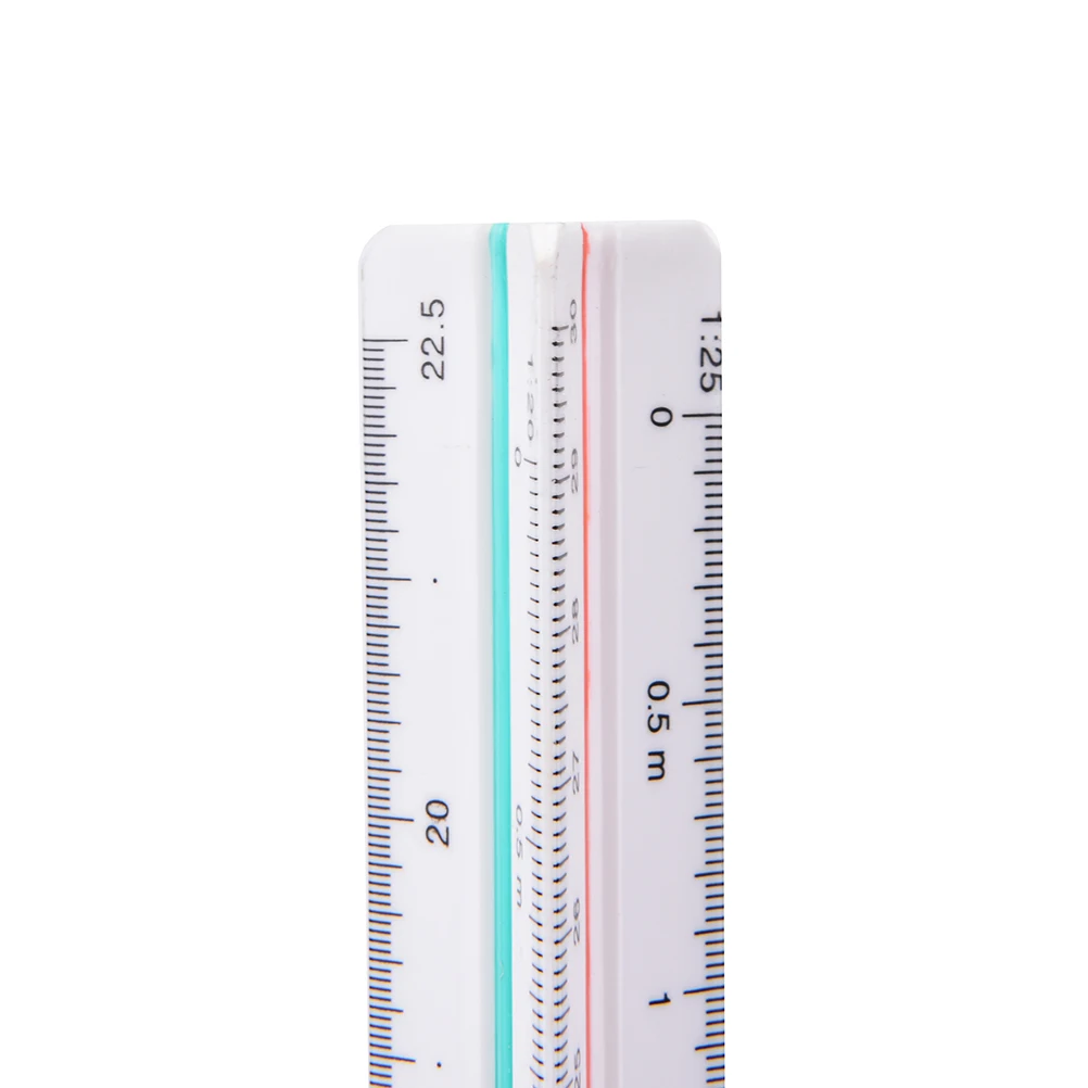 Triangular Ruler 1:20/25/50 /75/100/125 Scale Architect Engineers Technical RulePlastic Office School Supplies Tools